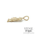 "#1 MOM" 14k yellow gold charm side