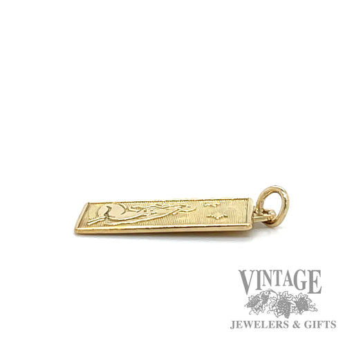 Virgo 18k yellow gold charm side