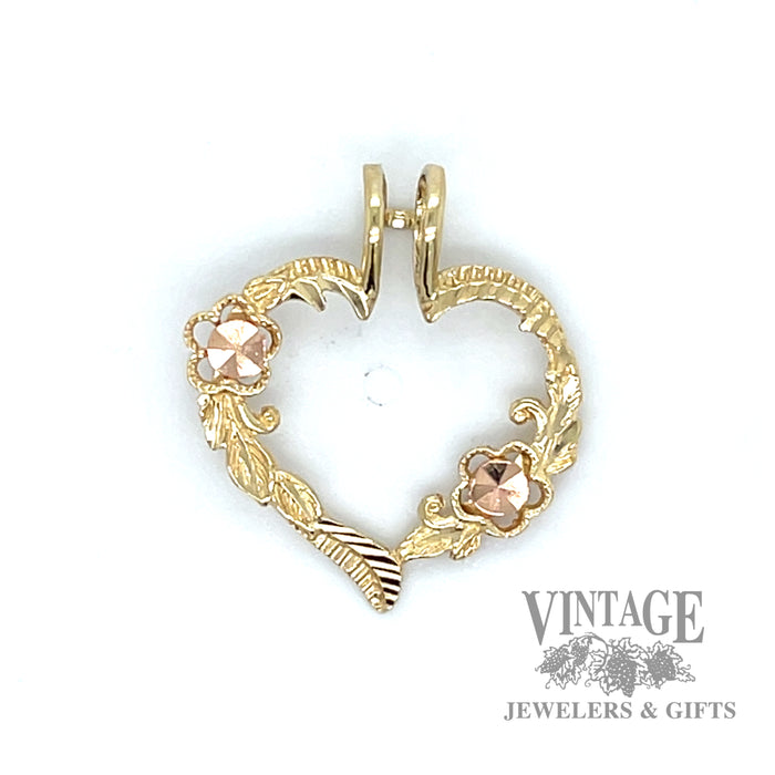 Heart 14k yellow gold charm