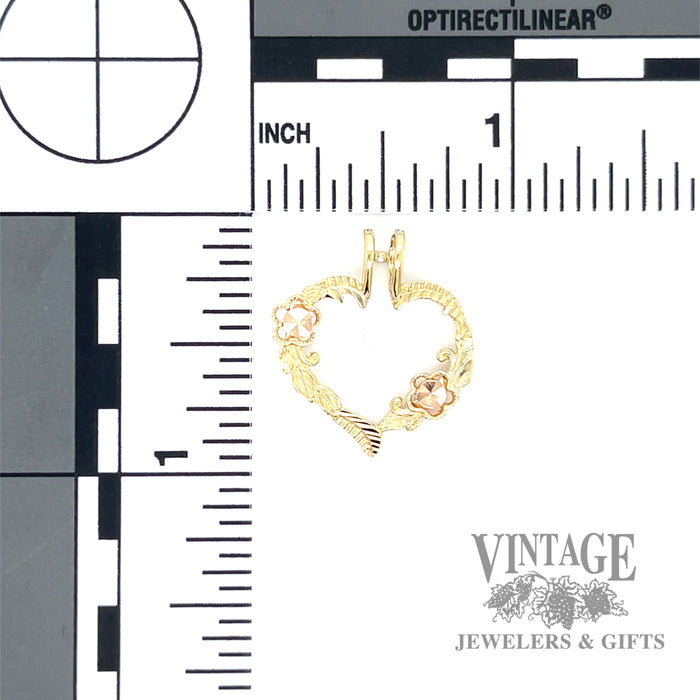 Heart 14k yellow gold charm