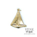 Sailboat 14k yellow gold charm