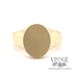 Polished finish 14k yellow gold oval signet ring