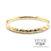 Twisted stripe 14k yellow gold bangle bracelet back