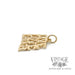 "Live Laugh Love" 14k yellow gold charm side