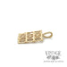 "One and Only" 14k yellow gold charm side