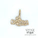 "#1 Grandma" 14k yellow gold charm