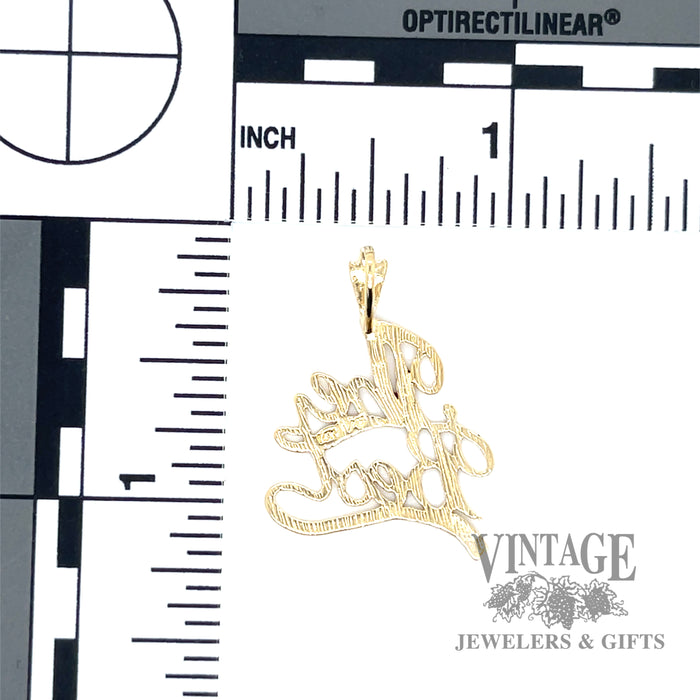 "The Best" 14k yellow gold charm scale