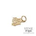 "100% Fed Up" 14k yellow gold charm