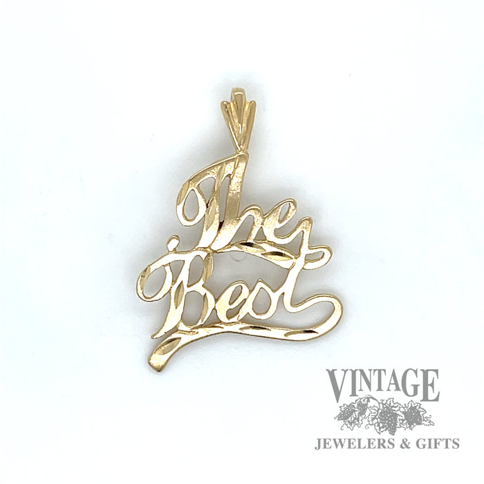 "The Best" 14k yellow gold charm