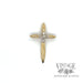 10k yellow gold cross with diamond accents