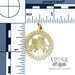 St. George 22k yellow gold pendant scale