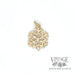 Snowflake 13k yellow gold charm