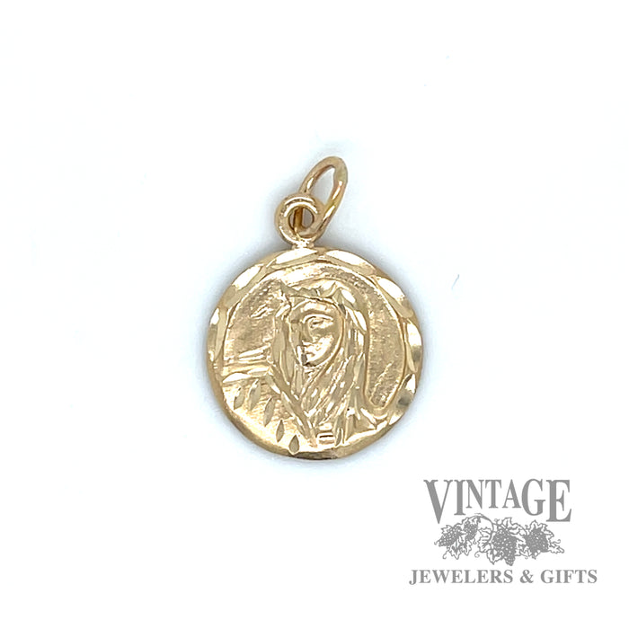 Blessed Mother 14k yellow gold charm