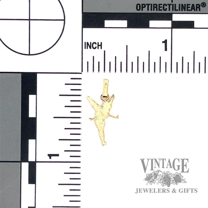 Tinkerbell 10k yellow gold charm scale