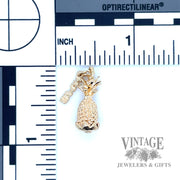 Pineapple Hawaii 14k yellow gold charm scale