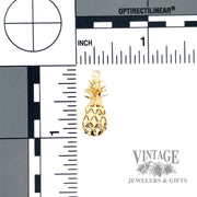 Pineapple 14k yellow gold charm scale