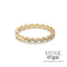 Zigzag 14k gold and diamond ring side 2