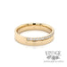 14k yellow gold ring band with diamond accent top border side2