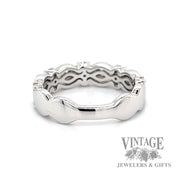 Diamond Marquise Station 14k white gold ring bottom