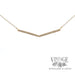 14k yellow gold and diamond accent chevron bar necklace