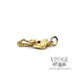 10k yellow gold elephant face charm side