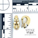 Turi 18k yellow gold and platinum diamond clip on earrings scale