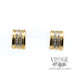 18k yellow gold and diamond earrings with French back