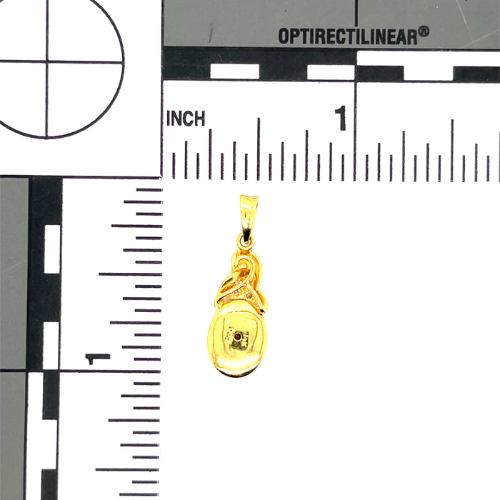 Black opal 14k yellow pendant with diamond accents back and scale