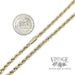 24" 14k yellow gold rope chain scale