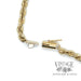 24" 14k yellow gold rope chain clasp