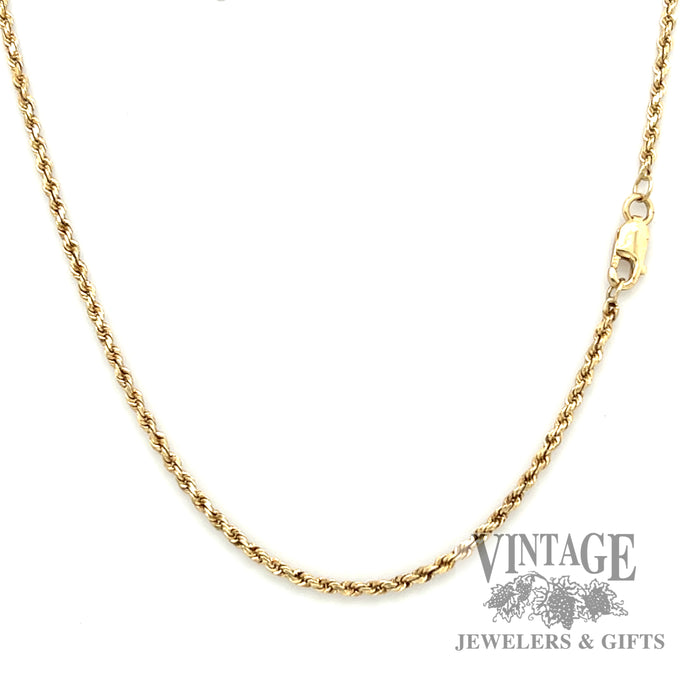 18" solid 14k yellow gold chain