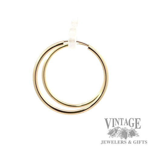 14ky gold endless hoops 23m side