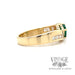 Emerald and diamond accents set in 18k yellow gold bypass ring side2