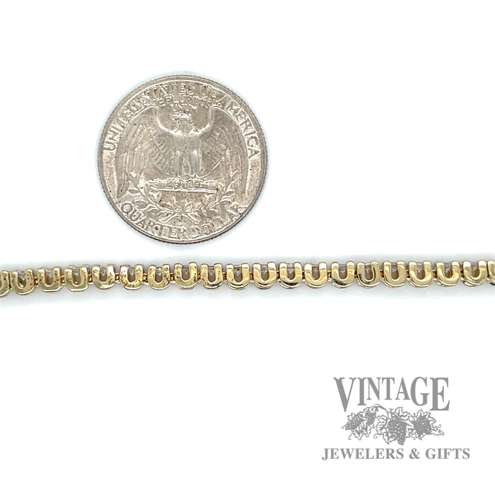 7" 2.2 carat Diamond tennis bracelet of 14k yellow gold scale