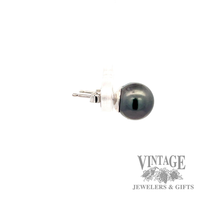 Tahitian Pearl earrings on white gold posts