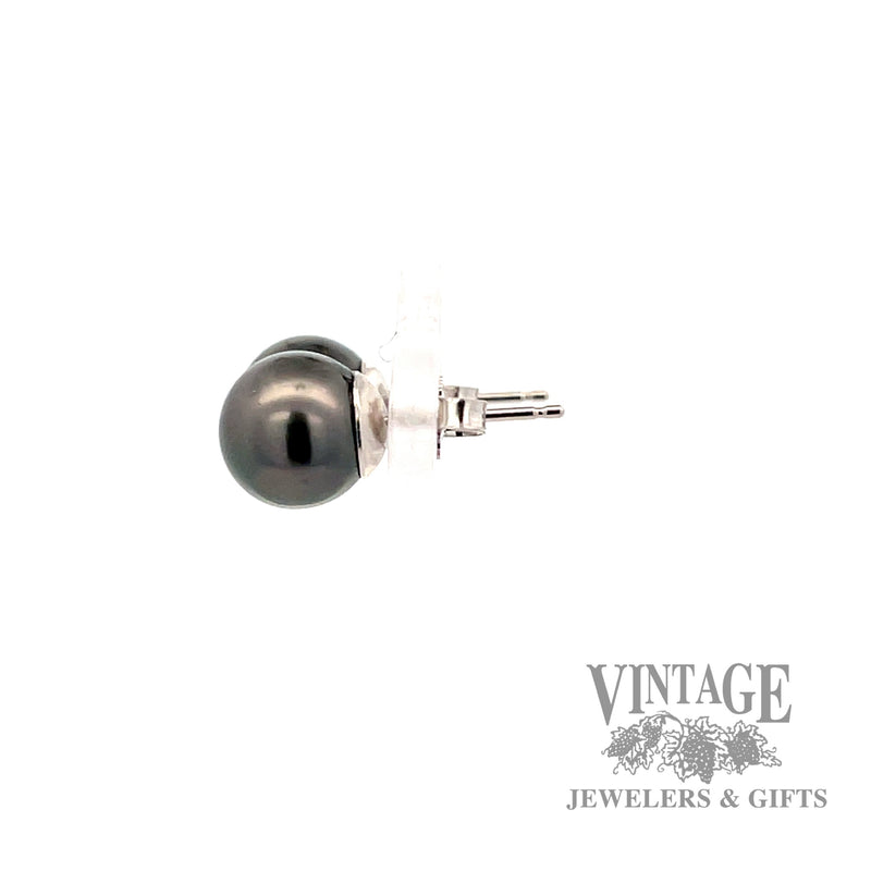 Tahitian Pearl earrings on white gold posts