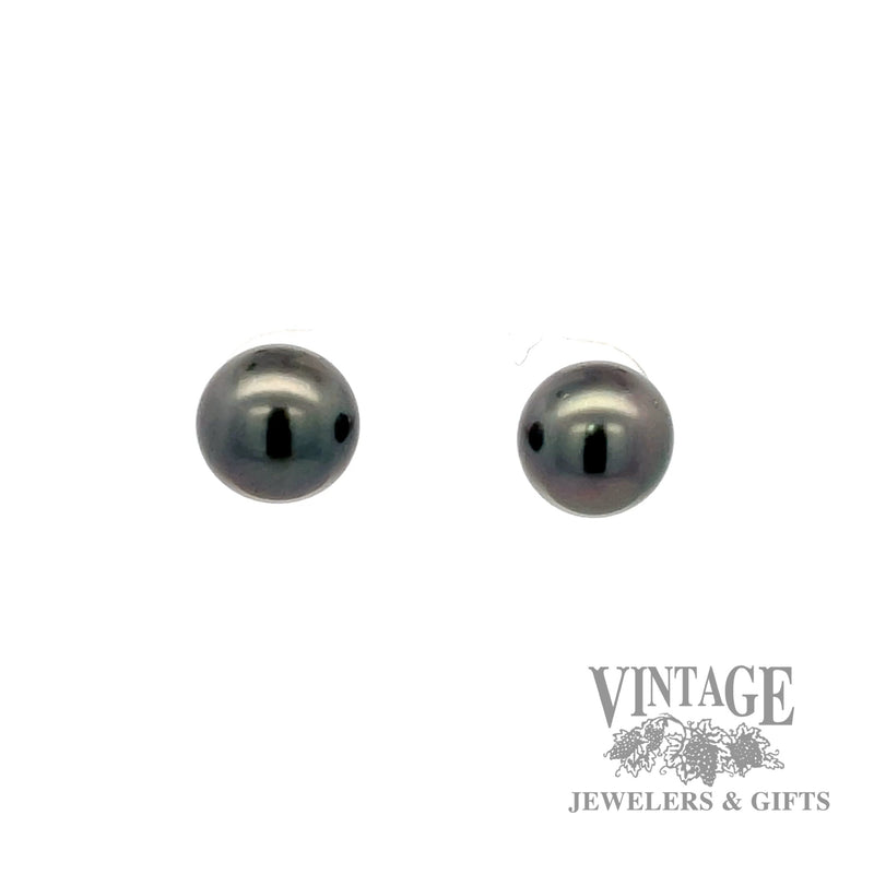 Tahitian Pearl earrings on white gold posts