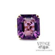 Vintage amethyst 12k gold solitaire ring
