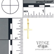 14k yellow gold cross scale and back