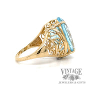 Blue topaz 14k gold ring side2