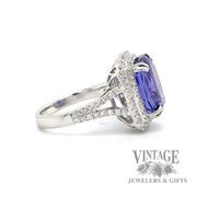 White gold tanzanite diamond ring side2