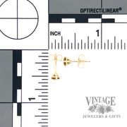 Mali Garnet 14k yellow gold martini stud earrings scale