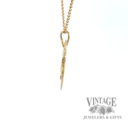 "Someone Special" heart 14k gold pendant side