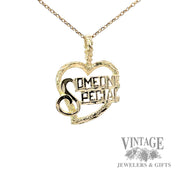 "Someone Special" 14k gold heart pendant