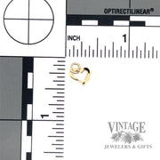 Heart and leaves 10k gold pendant back and scale