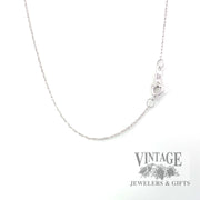 16.5" 14k white gold cable chain