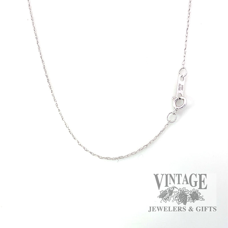 16.5" 14k white gold cable chain