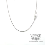 16" 14k white gold box chain