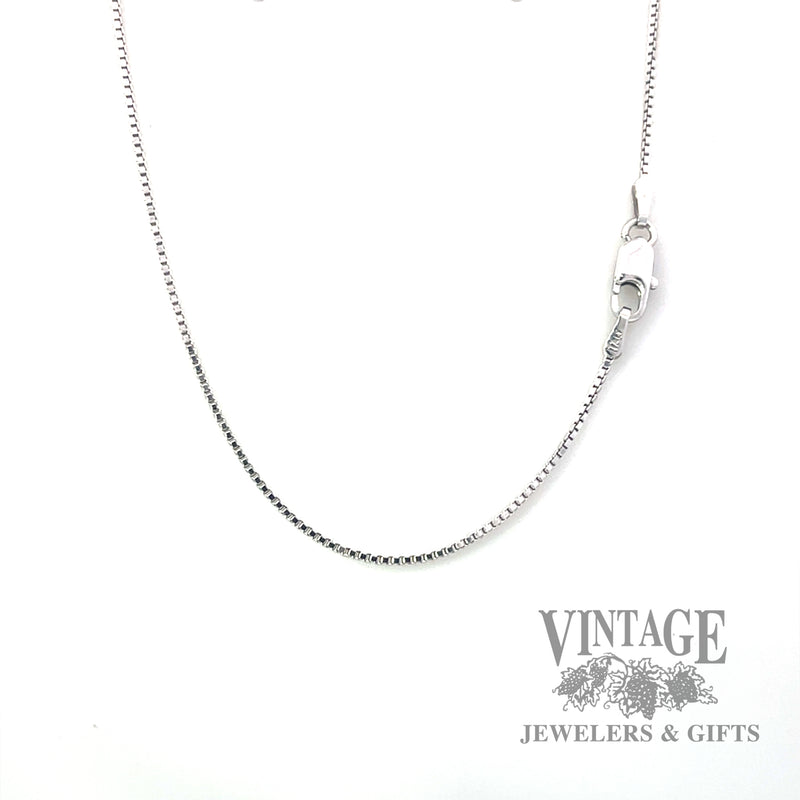 16" 14k white gold box chain