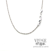 16" 14k white gold popcorn chain